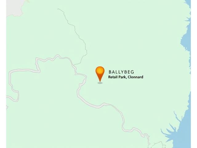 Map of Wexford showing Ballybeg Retail Park location