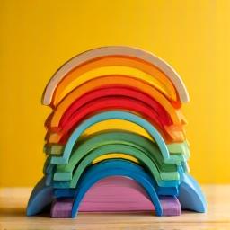 Wooden Stacking Rainbow Toy