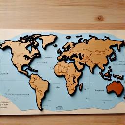 Wooden World Map Puzzle